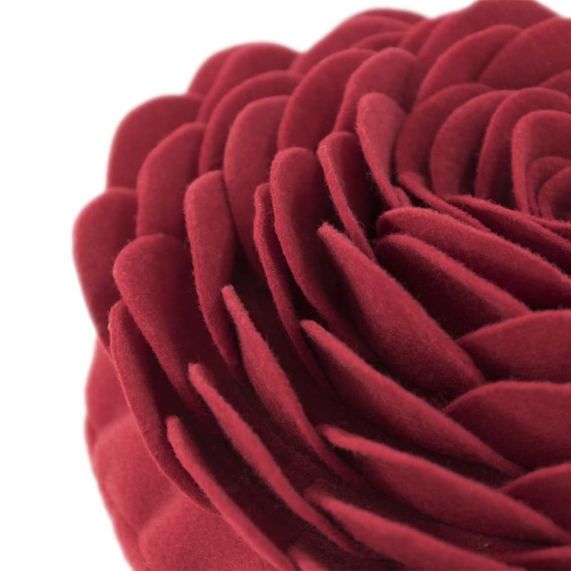 KINGROSE Handmade 3D Flower Decorative Throw Pillow Round Cushion for