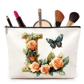 Joybble Geburtstagsgeschenke für Frauen Mädchen, personalisierte Make-up-Tasche, Geschenke für Frauen, A-S Make-up-Tasche, L, Kosmetikkoffer