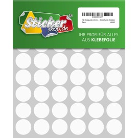 288, 20 mm, white, PVC, Weatherproof, CODING DOTS CIRCLES DOTS Stickers