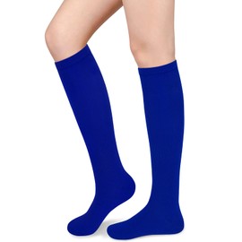 Blue Knee High Socks for Women Long Blue Socks Royal Blue Socks for Women Royal Blue Baseball Socks Blue Long Socks Blue