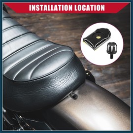 TUCKBOLD Motorcycle Seat Bolt with Knob Cover for Harley/Rear / 1 Set Black Automotive Parts