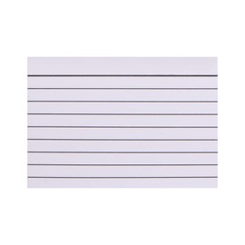 Idena 11187 - Index Cards DIN A8, Pack of 100, Lined, Flashcards Made of 180 g/m² FSC Mix Paper in White, for School and Office
