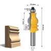 WSOOX Architectural Molding Router Bits by 1/2-Inch Shank 3PCS Woodworking