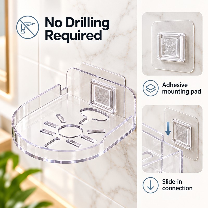 2PCS Wall Mounted Camera Bracket Adhesive, No Drilling, Household Indoor
