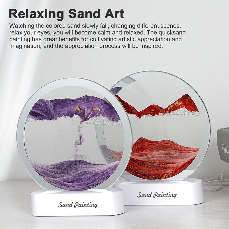 Sandscape Lamp Decorative Modern Night Lamp Gift 5 V Red