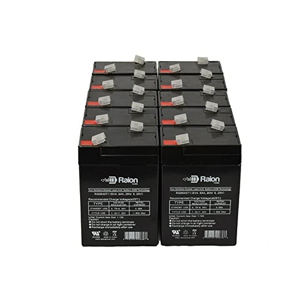 Raion Power RG0645T1 6V 4.5Ah Replacement SLA Emergency Light Battery