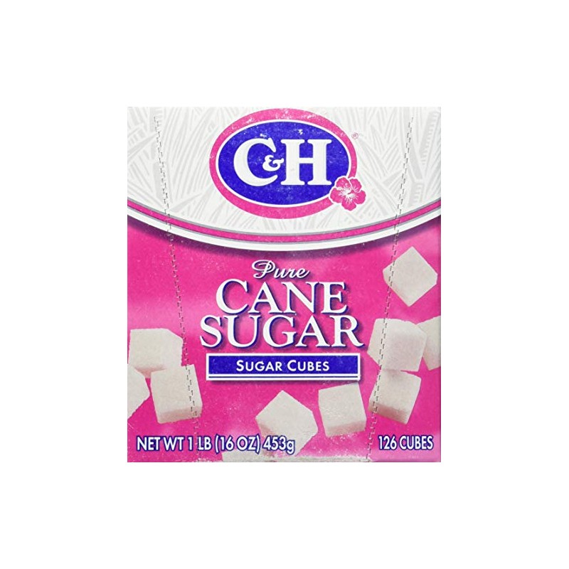 C&H, Sugar Cubes, 126 Count, 16oz Box (Pack of 4)