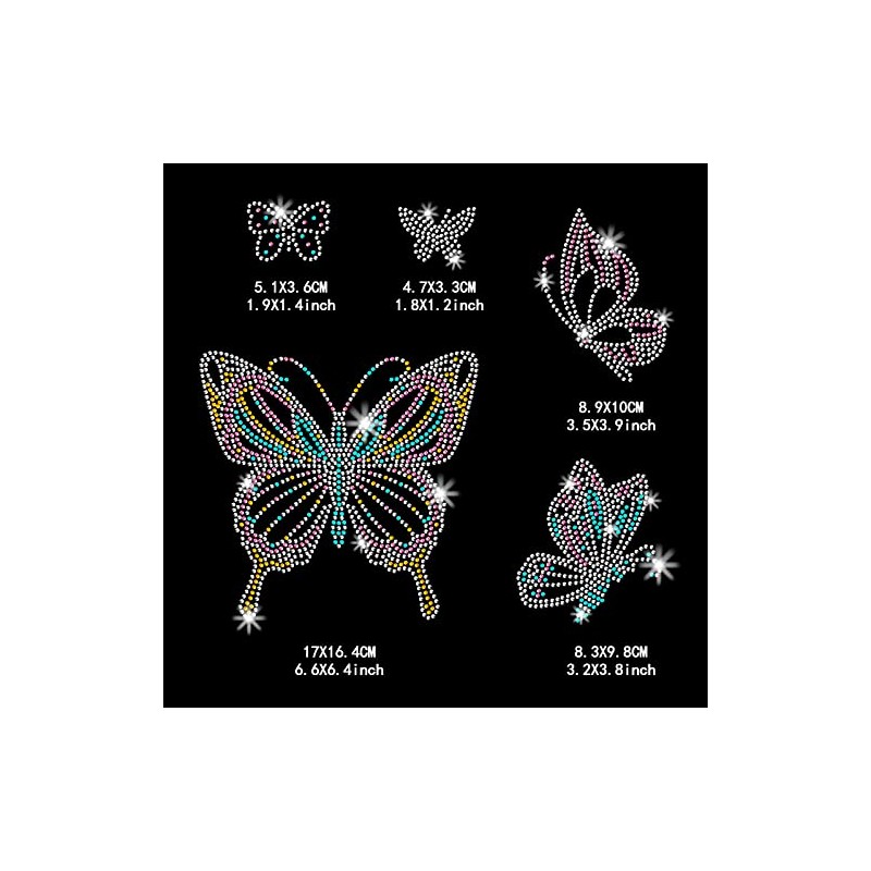 ORIGACH 6 Piezas de Parches de Mariposas con Diseños de