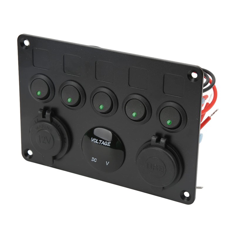 Panel de Interruptores de 5 Bandas para Barco Marino, Caravana,