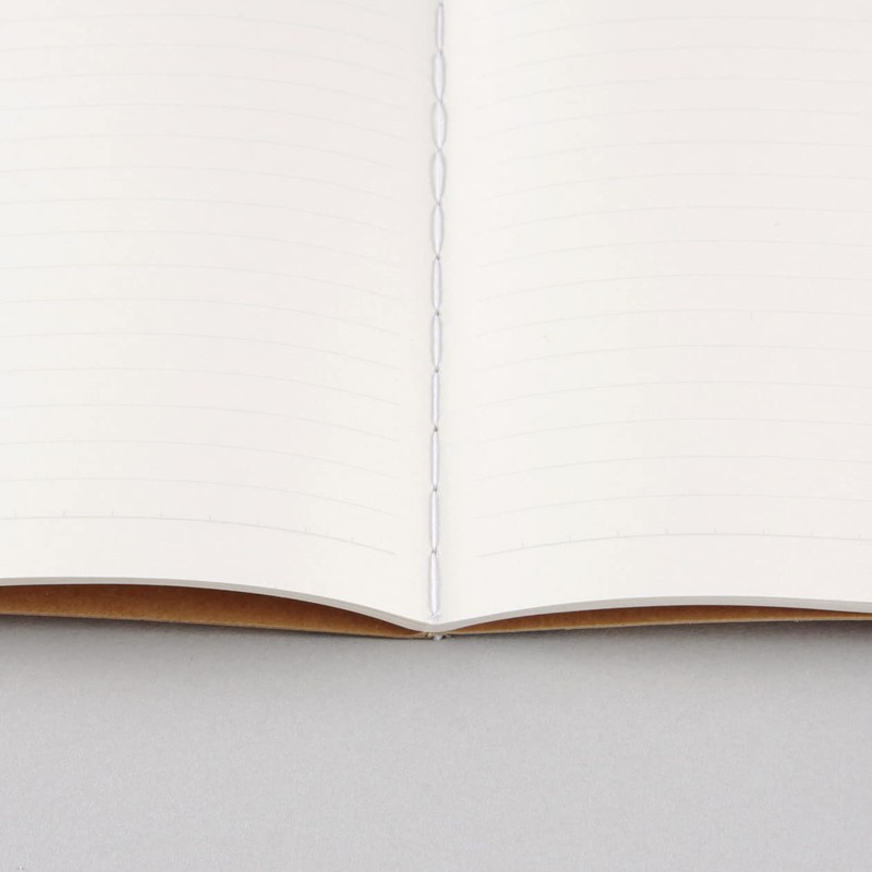 Muji NAA05A9S Notebook, 0.2 inch (6 mm) Horizontal Rule, Beige,
