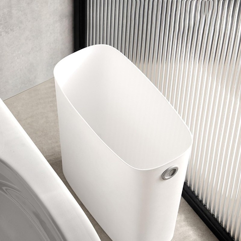 Rectangle Trash Can Ultra Thin Plastic Small Trash Basket Bathroom