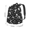 famliihw Black and White Stars and Moon Backpack Bookbag Laptop