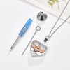 praymos Heart Urn Necklace for Ashes for Women 925 Sterling