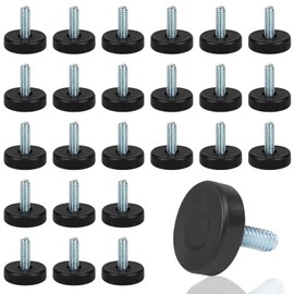1/4" Thread Furniture Feet Levelers, 24 PCS Adjustable Furniture Feet Threaded Screw in, Leveling Feet Screw On Furniture Glide Leveling for Table, Cabinets, Chairs, Stool Legs