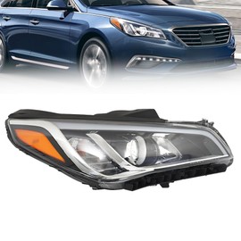 munirater Headlight Assembly Replacement for 2015 2016 2017 Sonata Right Headlamp Passenger Side HY2503183