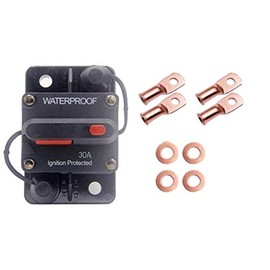 Calvert win 30 Amp Circuit Breaker with Manual Reset for Car Marine Trolling Motors Boat ATV Manual Power Protect for Audio System Fuse, 12V-48VDC, Waterproof (30A)