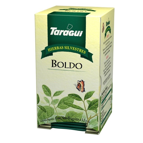 Taragui Yerba Mate Boldo, 25 Tea Bags 3 Pack