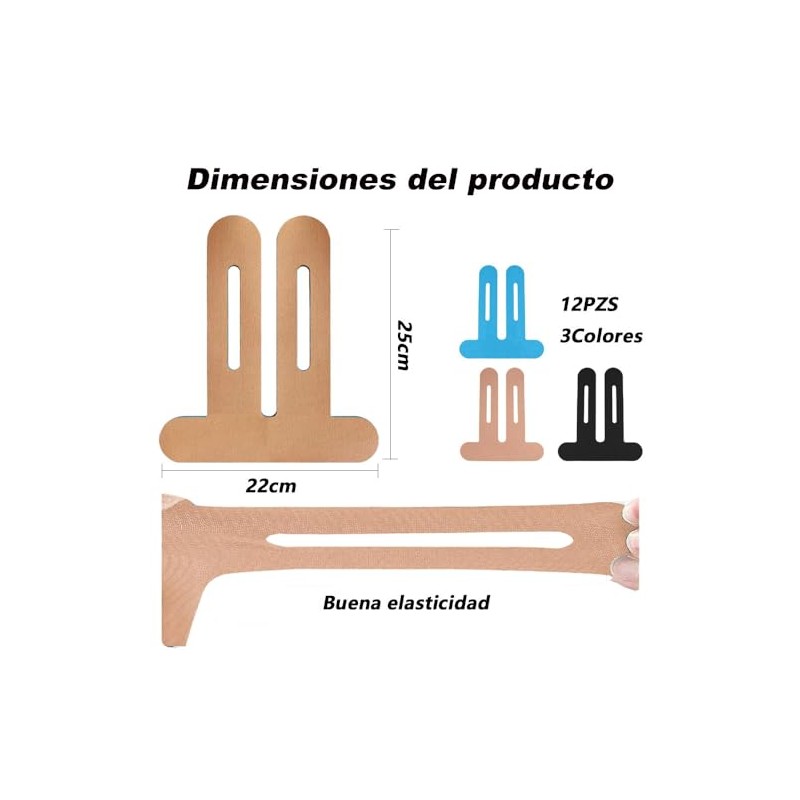 Mythya Cinta Kinesiologica para Rodilla 12 Piezas, Kinesiologia Profesional Resistente