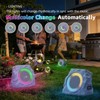 2 Pack Solar Rock Speakers Outdoor Waterproof Patio with Lights