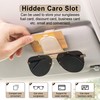 SINGARO Sunglasses Holder for Car, Leather Magnetic Buckle Sun Visor