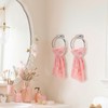 Fanfanwin Set of 3 Pink Bow Hand Towels Coquette Hand