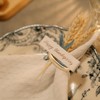 GLADFRESIT 8PCS Gold Half-Round Napkin Ring High-Grade Durable Polished Half-Round