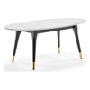 Elle Decor Clemintine Oval Coffee Table Marble Print
