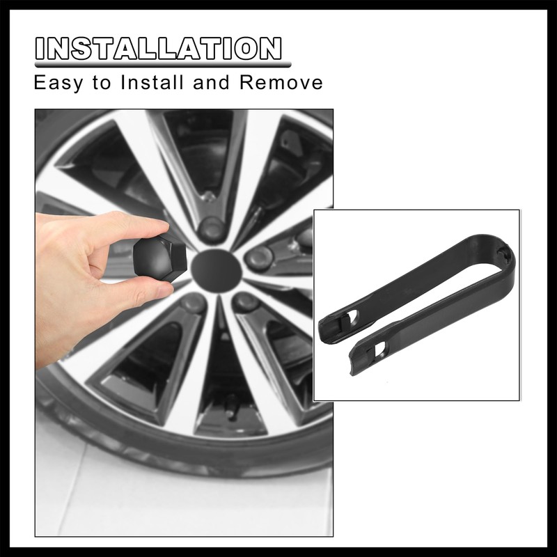 Hihaha 20pcs 21mm Wheel Lock Lug Bolt Nut Cover Caps