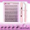 Losha Lash Extension Kit 144pcs Wispy Clusters 8-16mm C Curl