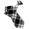 Men's Scottish Black & White Menzies Tartan Clip On Neck