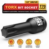 KIRXST 1/2" Drive T70 Torx Bit Socket, 6 Point Star