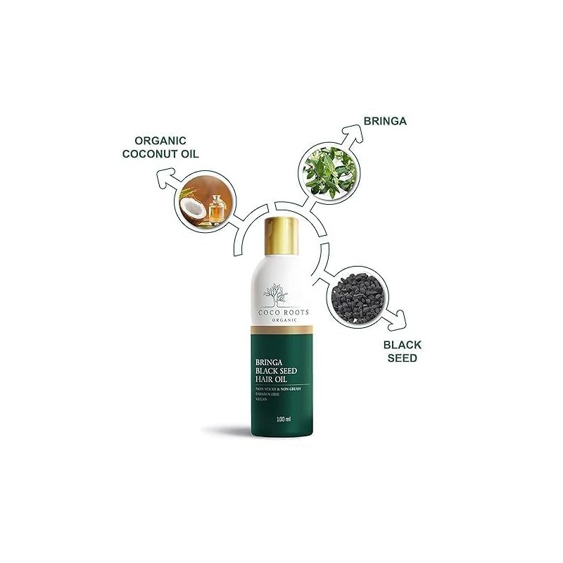 Generic Bringa Black Seed hair Oil made with Organic Coconut