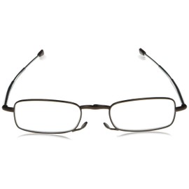 Foster Grant Gideon Rectangular Reading Glasses, Brown/Transparent, 64 mm, +1.50