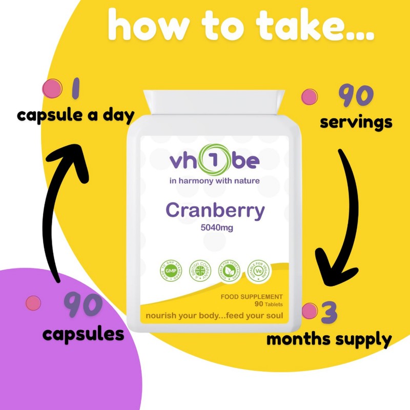 Cranberry Tablets 5040mg – 90 Vegan Tablets | High Strength