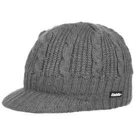 Agor Peaked Pull On Eisbär knit beanie cable knit hat (One Size - grey)