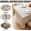 NALVXIN Checkered Tablecloth Rectangle Cotton Linen Gingham Table Cloth with