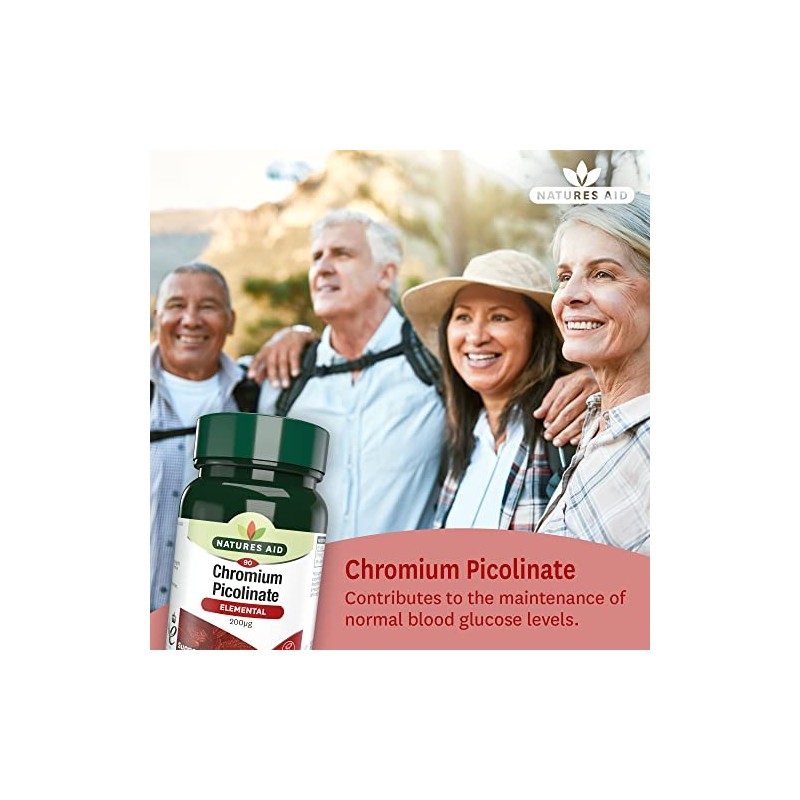 Natures Aid Chromium Picolinate Tablets 200ug Pack of 90