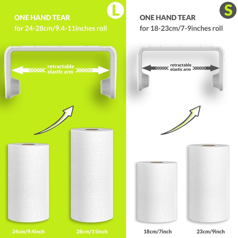 simpletome Paper Towel Holder Under Cabinet or Wall Mount ONE