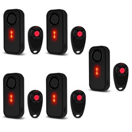 USUPERINK Car Alarm System, 113dB Fake Car Alarm, Motion Alarms for Cars Vehicle Security Alert Automotive Vibration Warning Interior Safety Red LED Light IP66 Waterproof, 5Pcs