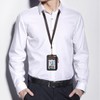 HAWEE Men's ID Card Holder, Card Case, Name Holder, Zipper,