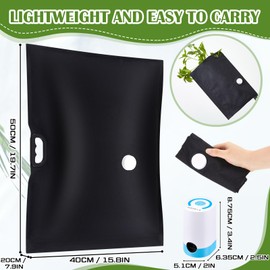 AceOrbit 3 Pack Fabric Vacuum Bags for Travel with Wireless Pump Reusable Compression Bag with Handle for Carry on Luggage Suitcase Backpack Vacuum Seal Packing Cube Cloth Packing, Black