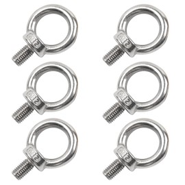 6pcs m12 eye bolt,eye screws 304 stainless steel male thread lifting ring eye bolts,eye bolts heavy duty,for living lifting and various engineering lifting equipment