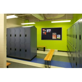 Ghent Bulletin Board, Recycled Rubber, Aluminum Frame, 36.0" x 46.5", Solid Black Rubber, ATR34-BK