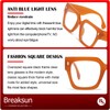 Breaksun Fashion Oversized Blue Light Blocking Glasses for Women Men