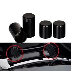 Motorcycle Luggage Rack 4 Point Docking Hardware Covers Kit Fits for Harley Davidson Touring Electra Street Glide, Road King Glide, FLHR, FLHX, FLHT, Softail Dyna 2009-2024 (Black#X2+2)