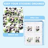 A5 Reusable Sticker Organizer Binder,Clear Storage Album with Blank Release