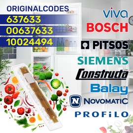 Board LED Lighting for Fridge with Original Code 00637633 637633 10024494 for Bosch Fridge Freezer Combination for Siemens - Made in Germany MONTERAL