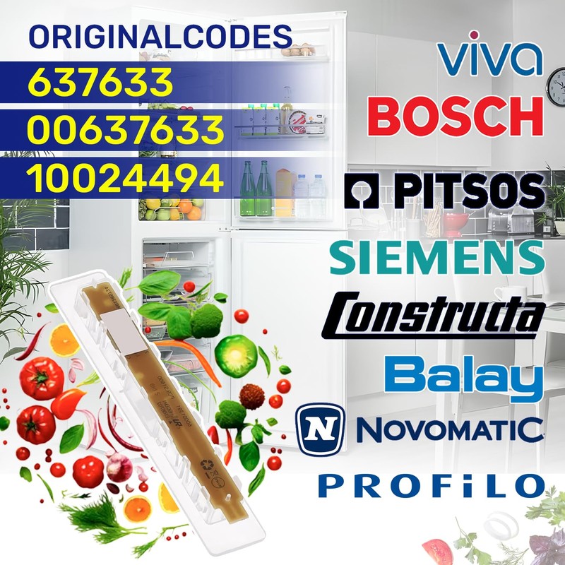 Board LED Lighting for Fridge with Original Code 00637633 637633