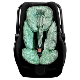 HNHUAMING Baby Car Seat Head and Body Support,2-in-1 Reversible CarSeat Insert,Soft Cushion for Stroller, Swing, Bouncer,Green Sage