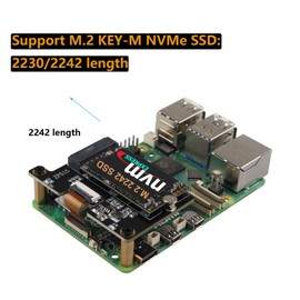 ZDE ZP515 PCIe to M.2 Key-M NVMe SSD Hard Drive Adapter Board PIP PCIe Peripheral Board Compatible with Raspberry Pi 5